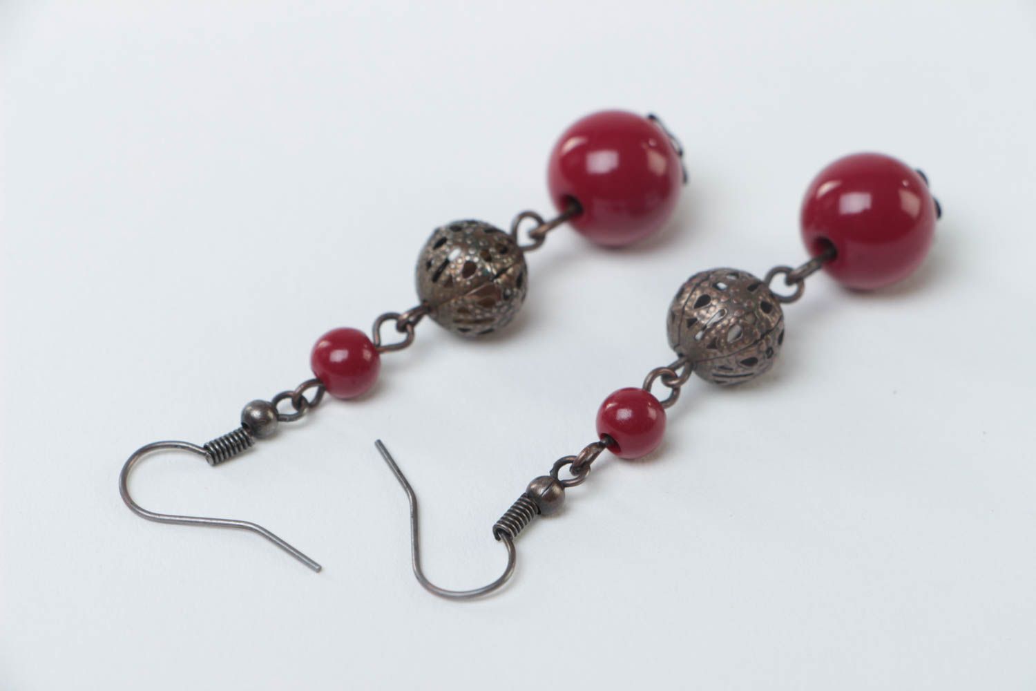 Fashion earrings with charms handmade beaded earrings stylish bijouterie photo 4
