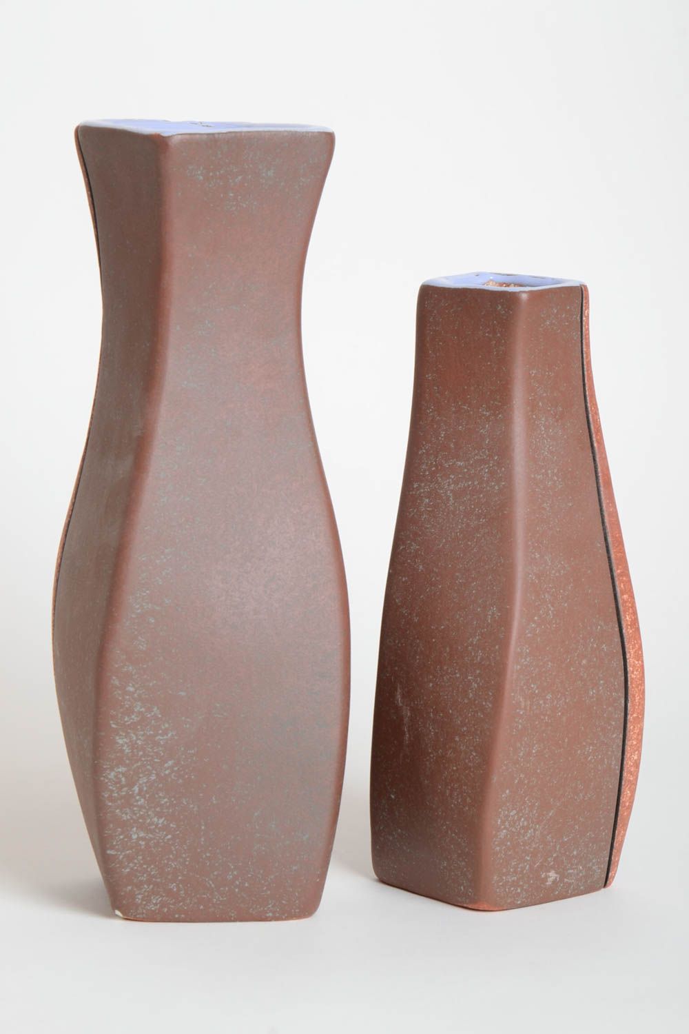 12 inches handmade clay handmade vase set of 2 vases for home décor 4,6 lbs photo 4