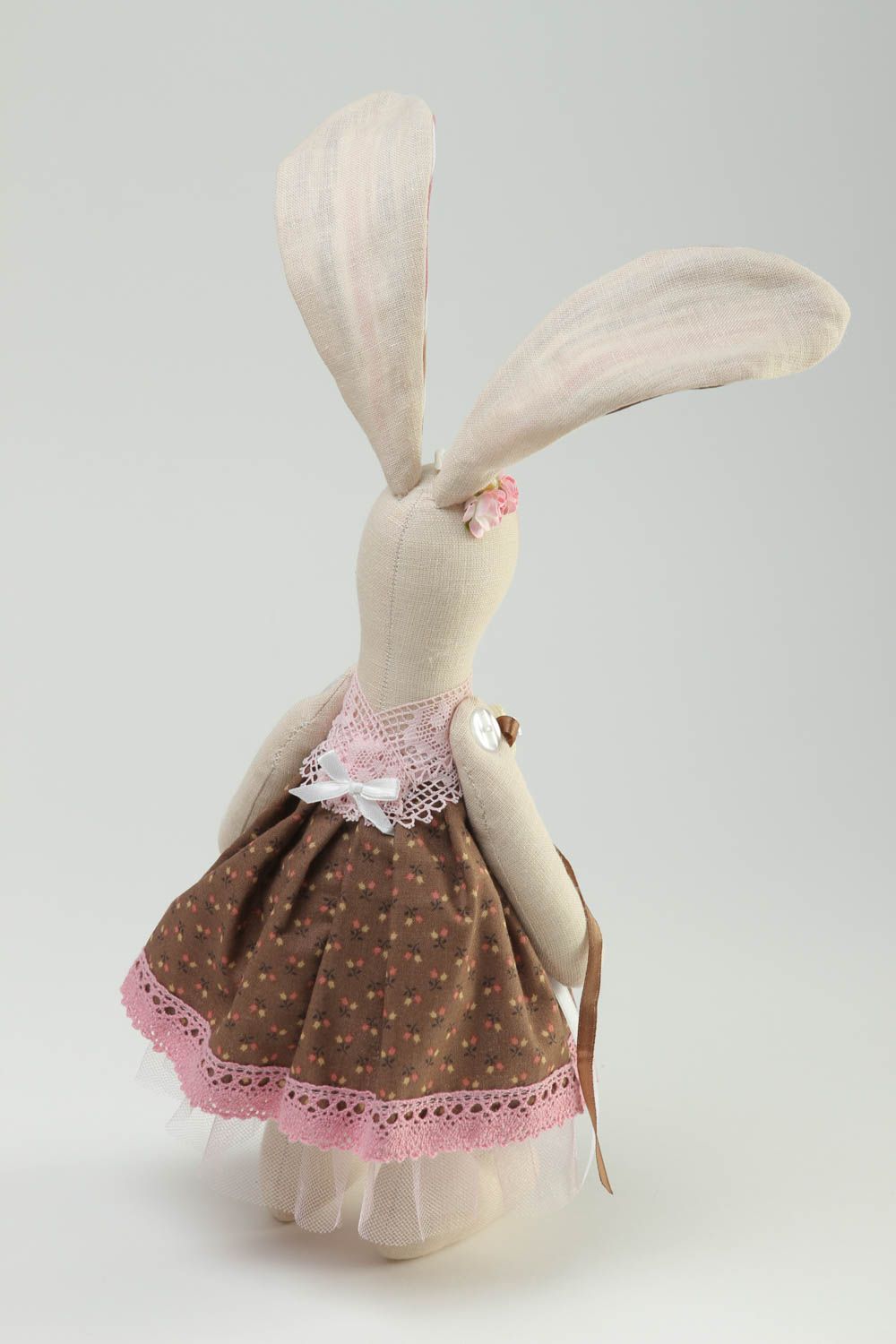 Juguete de tela conejo artesanal accesorio para decoracion elemento decorativo foto 4
