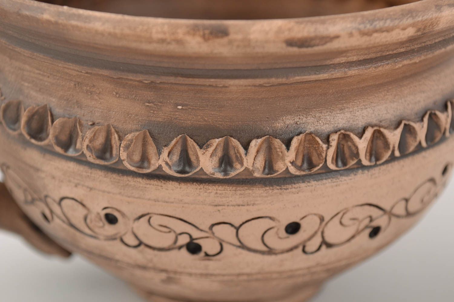 Juego cerámico de tazas de arcilla hechas a mano originales cerámica lechera foto 5
