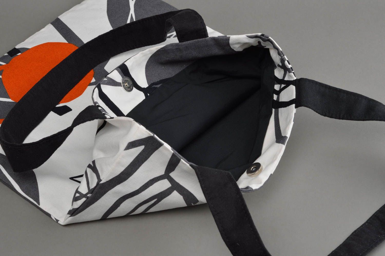Handmade ladies handbag fabric purse cotton bag designer accessories gift idea photo 3
