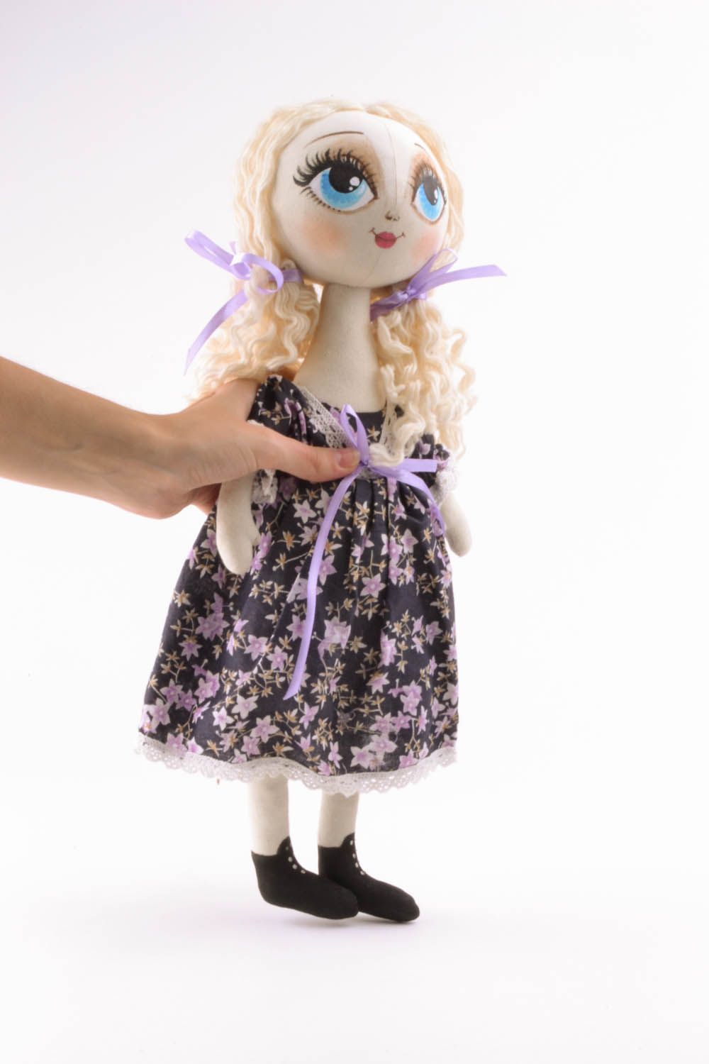 Авторская кукла с голубыми глазами  фото 5