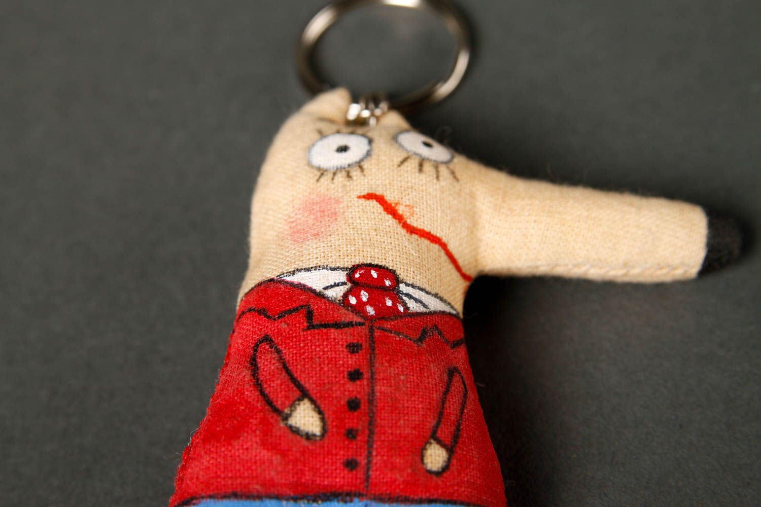 Unusual handmade fabric keychain best keychain phone charm ideas small gifts photo 5