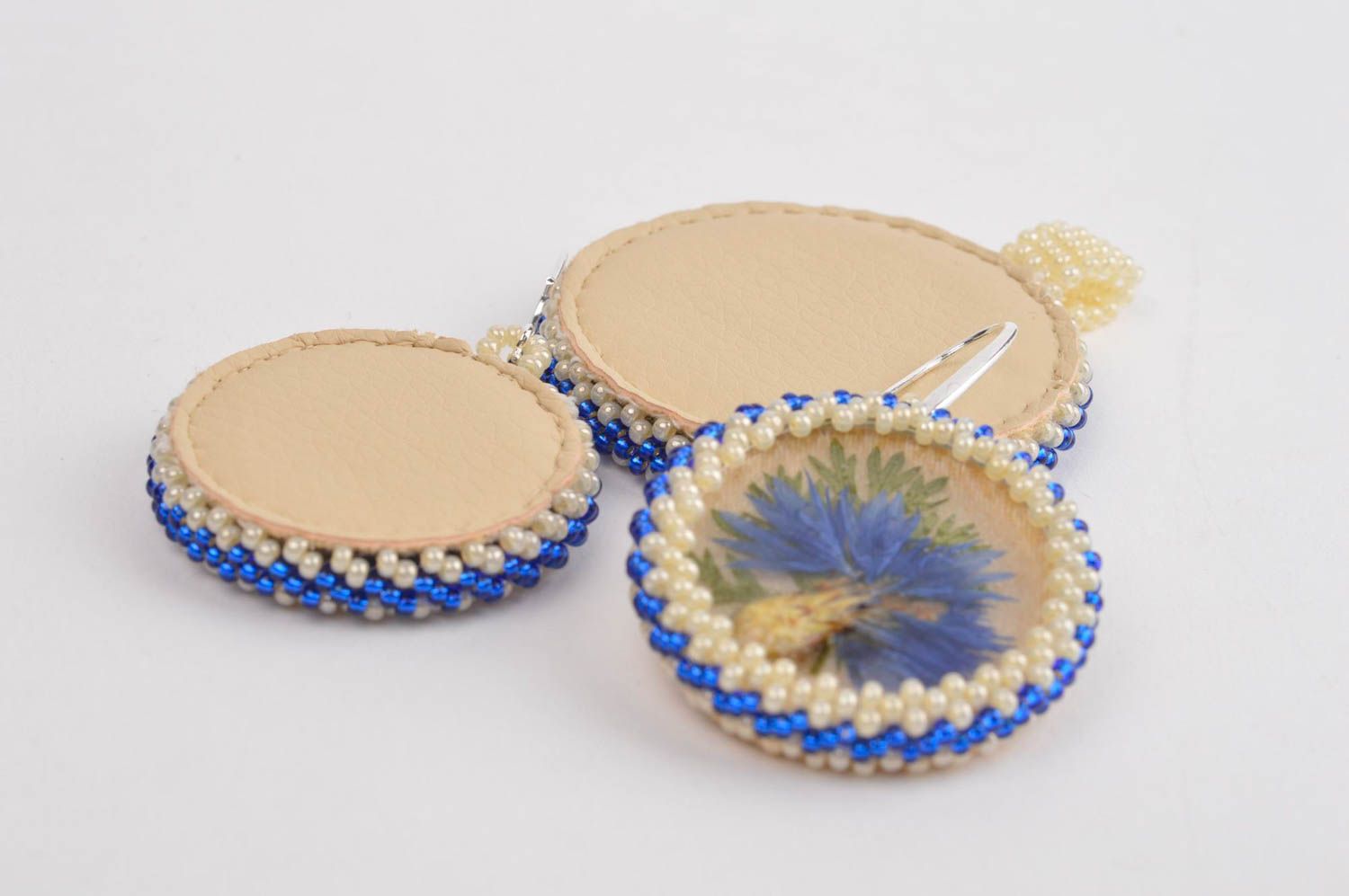 Handmade designer earrings stylish cute pendant elegant botanical jewelry photo 4