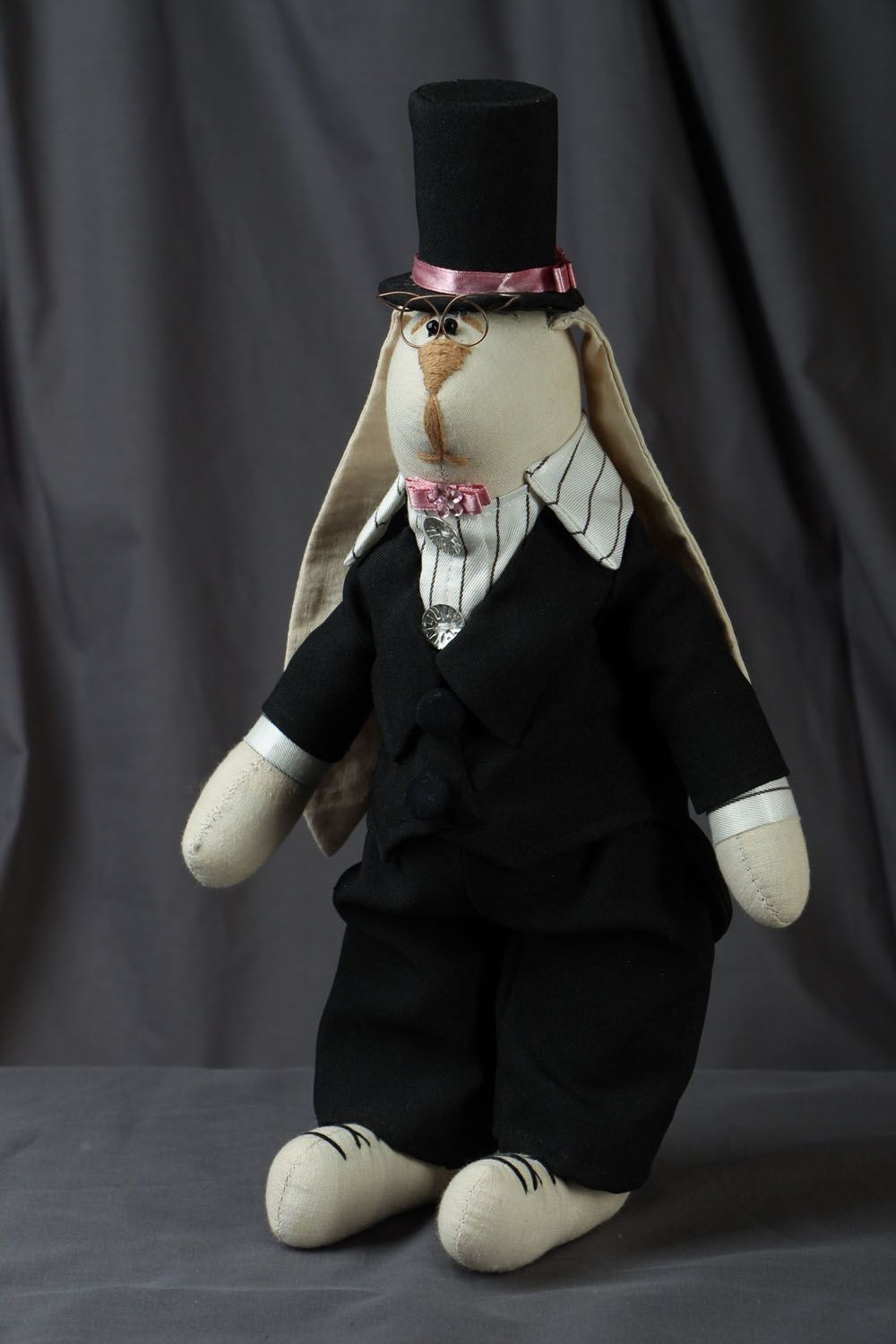 Fabric toy Rabbit in Dinner Jacket photo 1