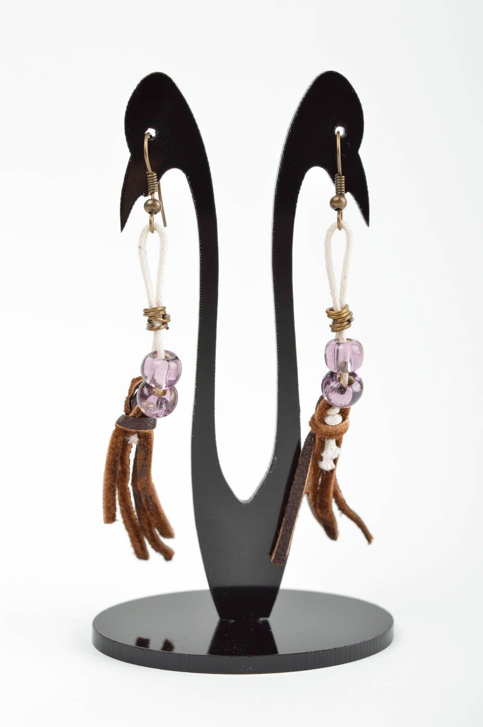 Handmade designer earrings with charms unusual stylish earrings cute jewelry photo 2