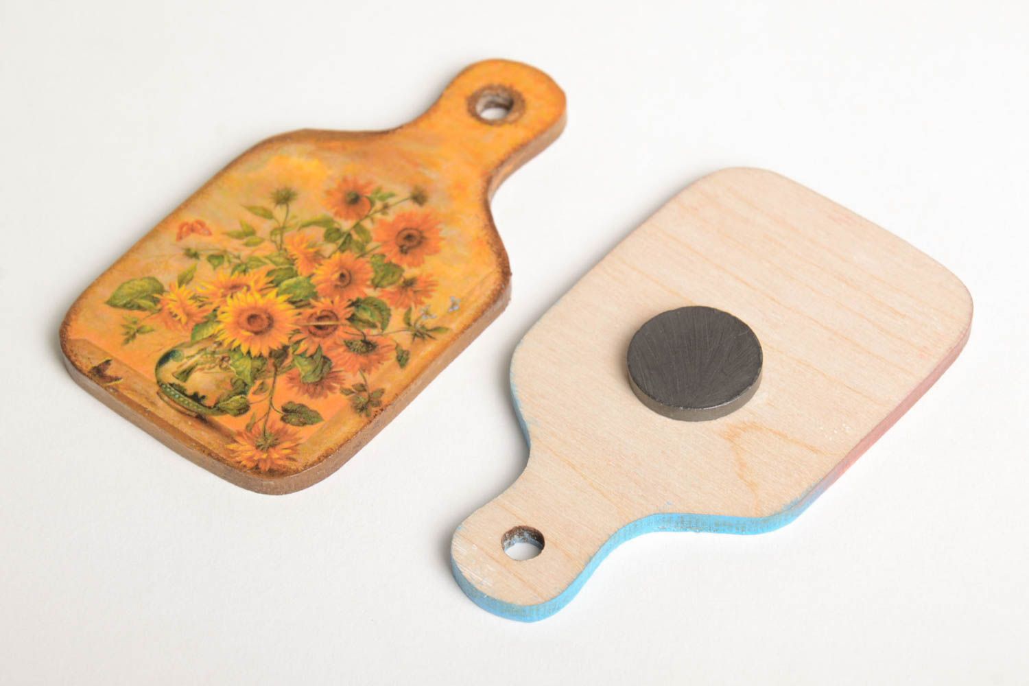 Magnete für Kinder handgemachte Geschenke Holz Magnet Deko Accessoires 2 stück foto 3
