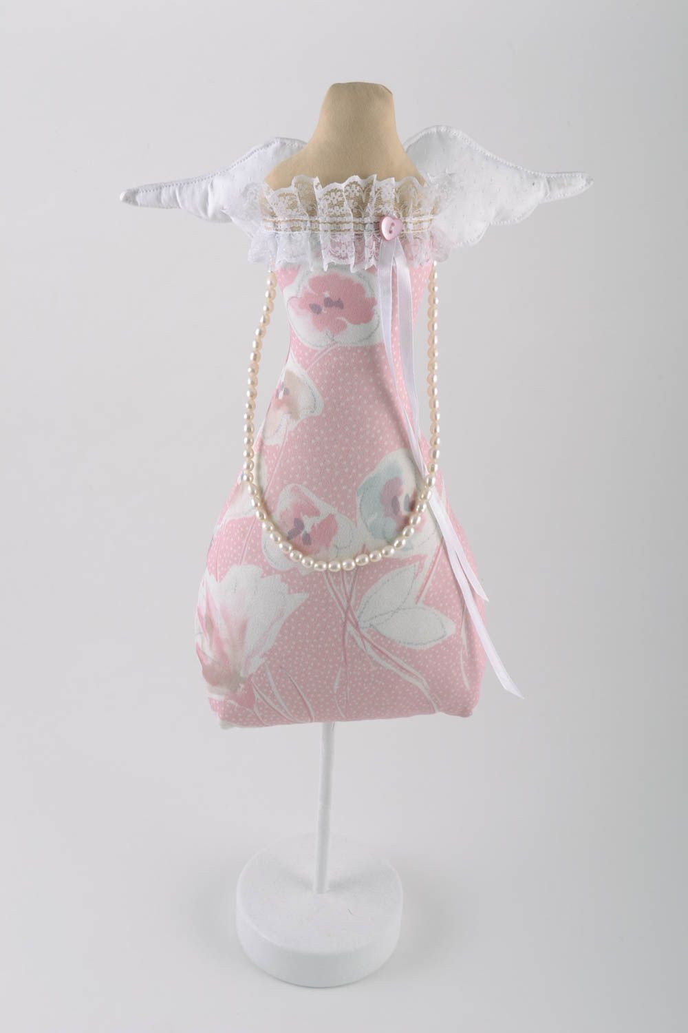 Handmade Nadelkissen Puppe aus echten Stoffen Geschenk für Frauen originell foto 1