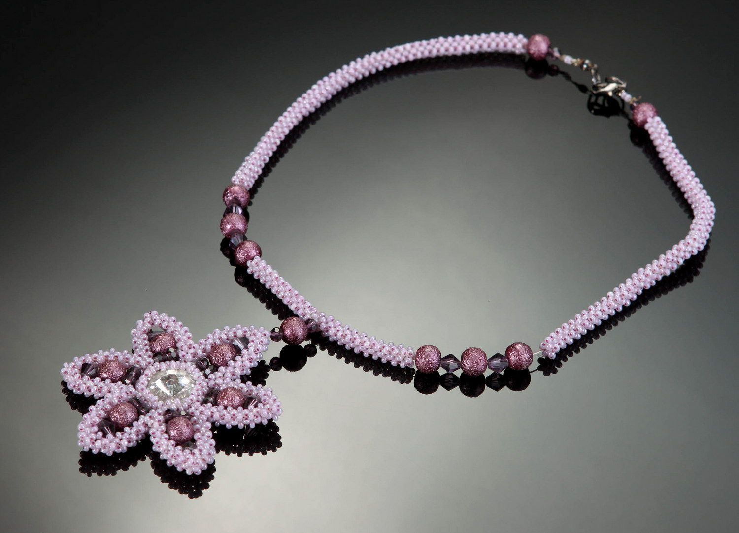 Necklace made of czech beads photo 3