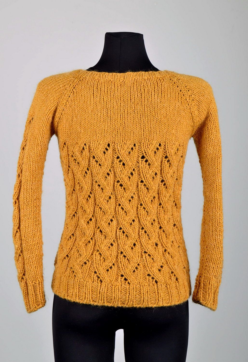 Kniited sweater of milk chocolate color photo 5