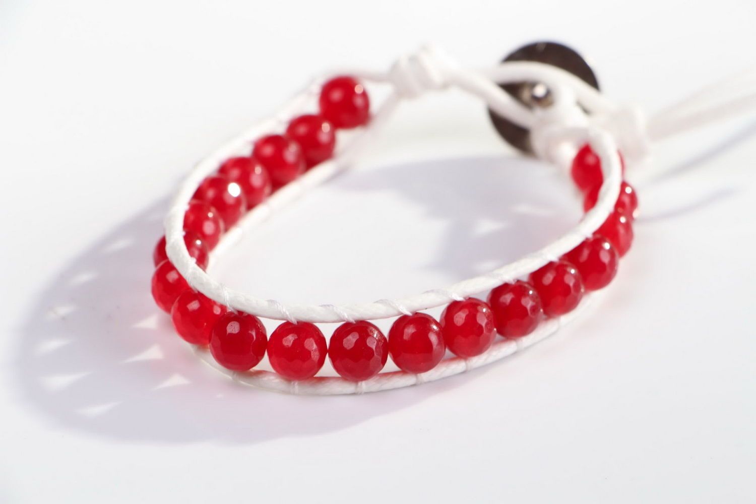 Bracelet with red agate photo 3