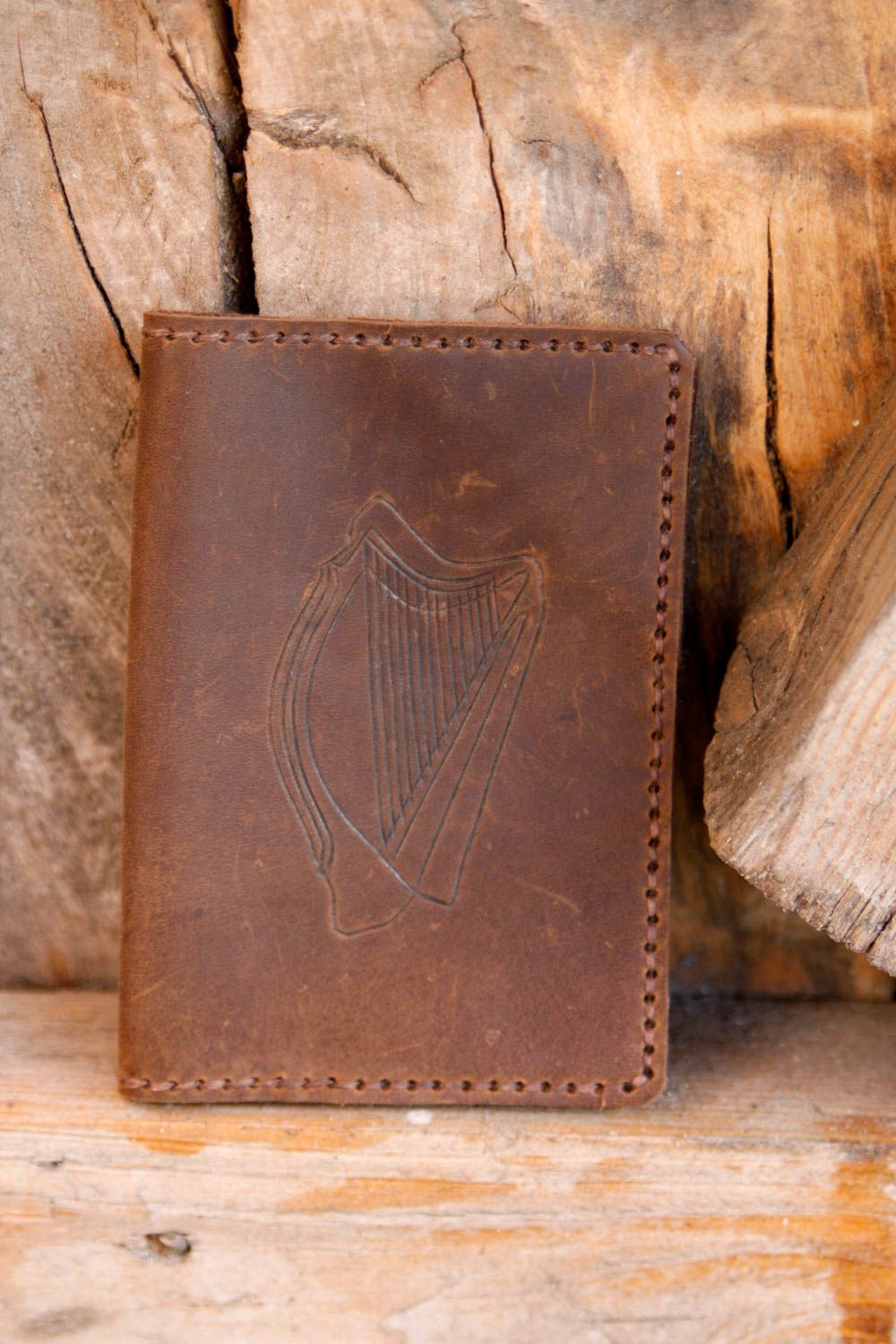 Handmade leather passport cover handmade leather accessories for documents photo 1