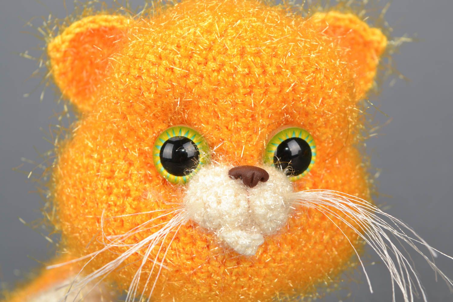 Soft crochet toy Yellow Cat photo 3