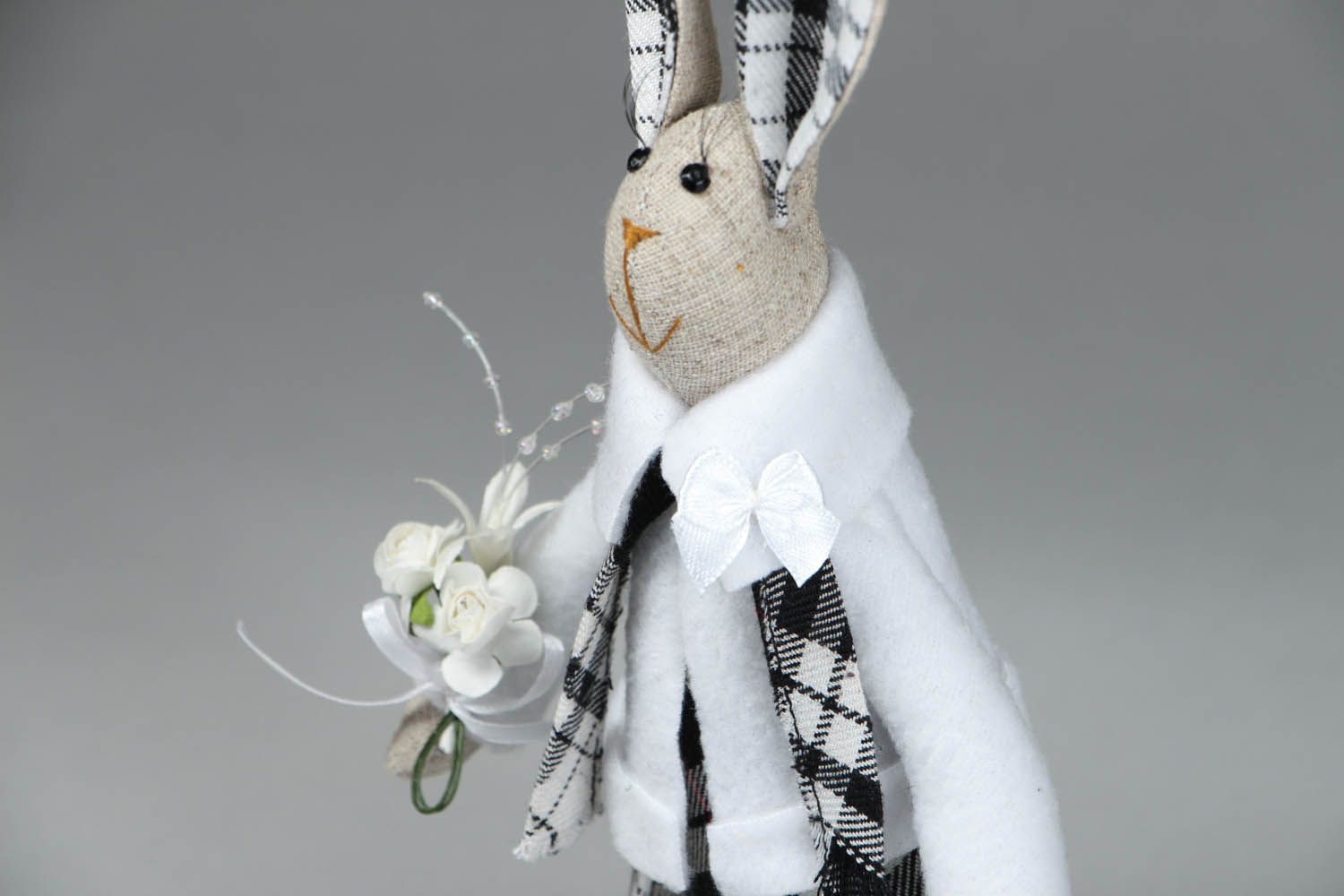 Black and white soft toy Scot Hare photo 2