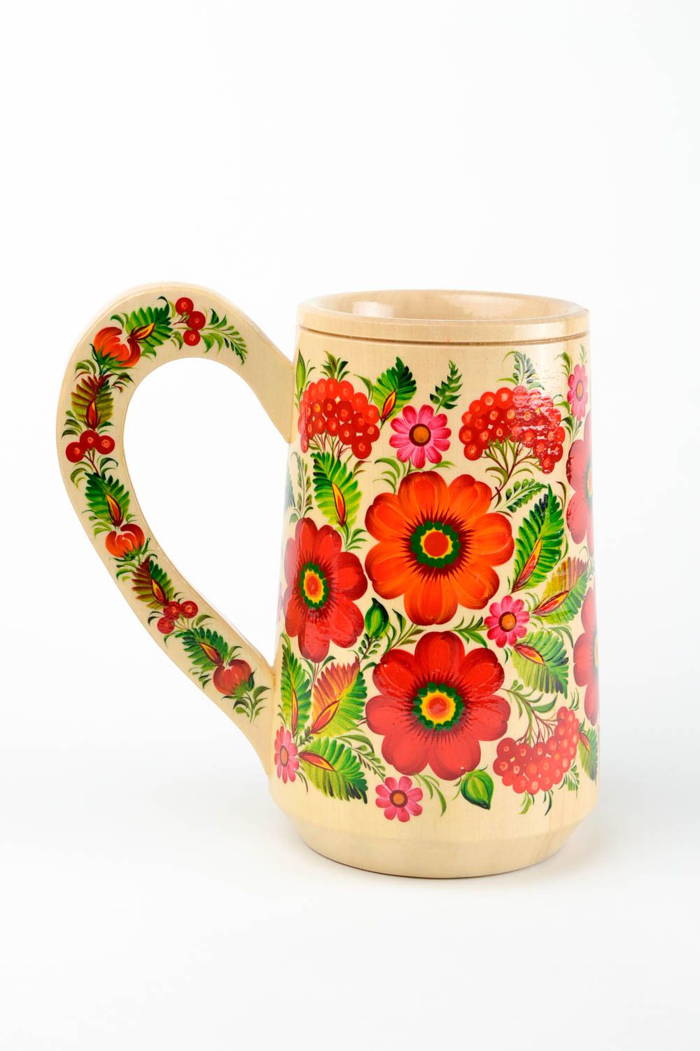 Handmade wooden mug designer glass unusual cup for kitchen decor gift ideas photo 4