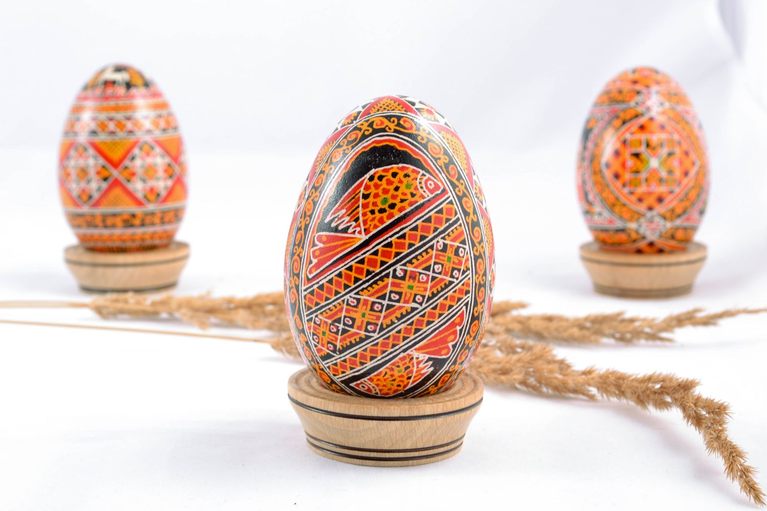 Handmade painted goose egg for Easter photo 1