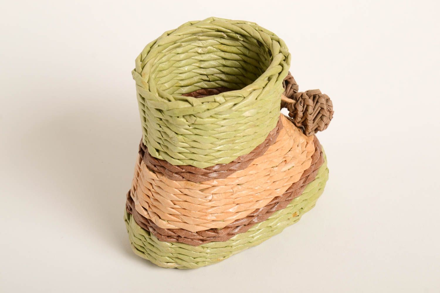 Handmade woven basket unusual lovely accessory designer kitchen utensils photo 4