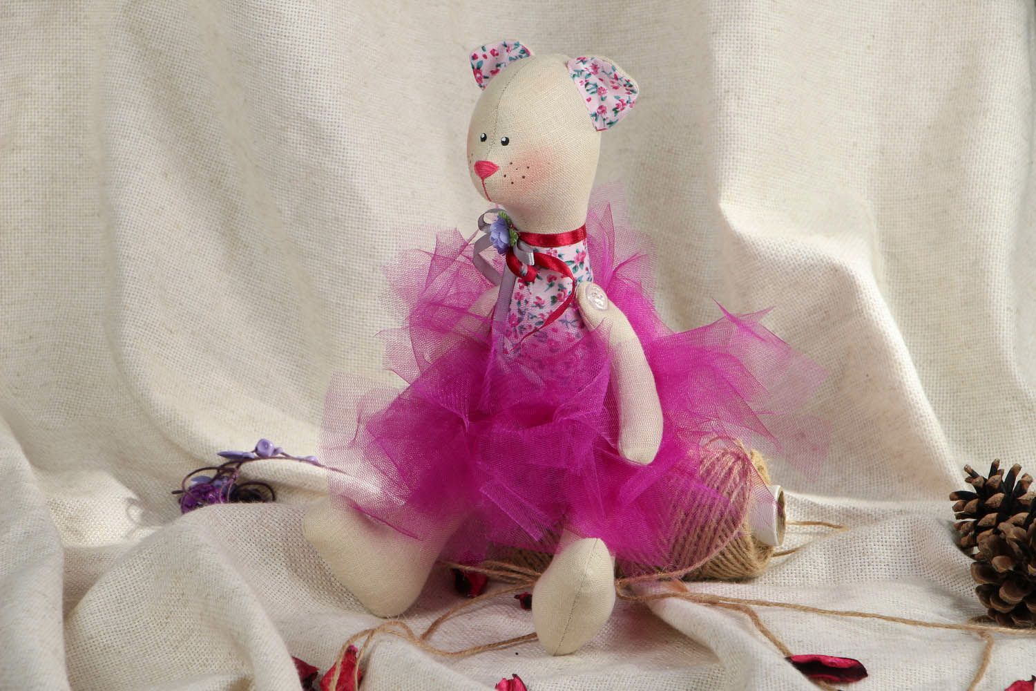 Soft toy handmade Poline Ballerina photo 5