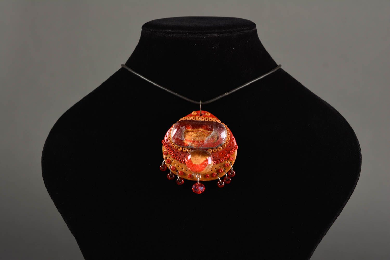 Beautiful handmade plastic pendant designer neck pendant gifts for her photo 2