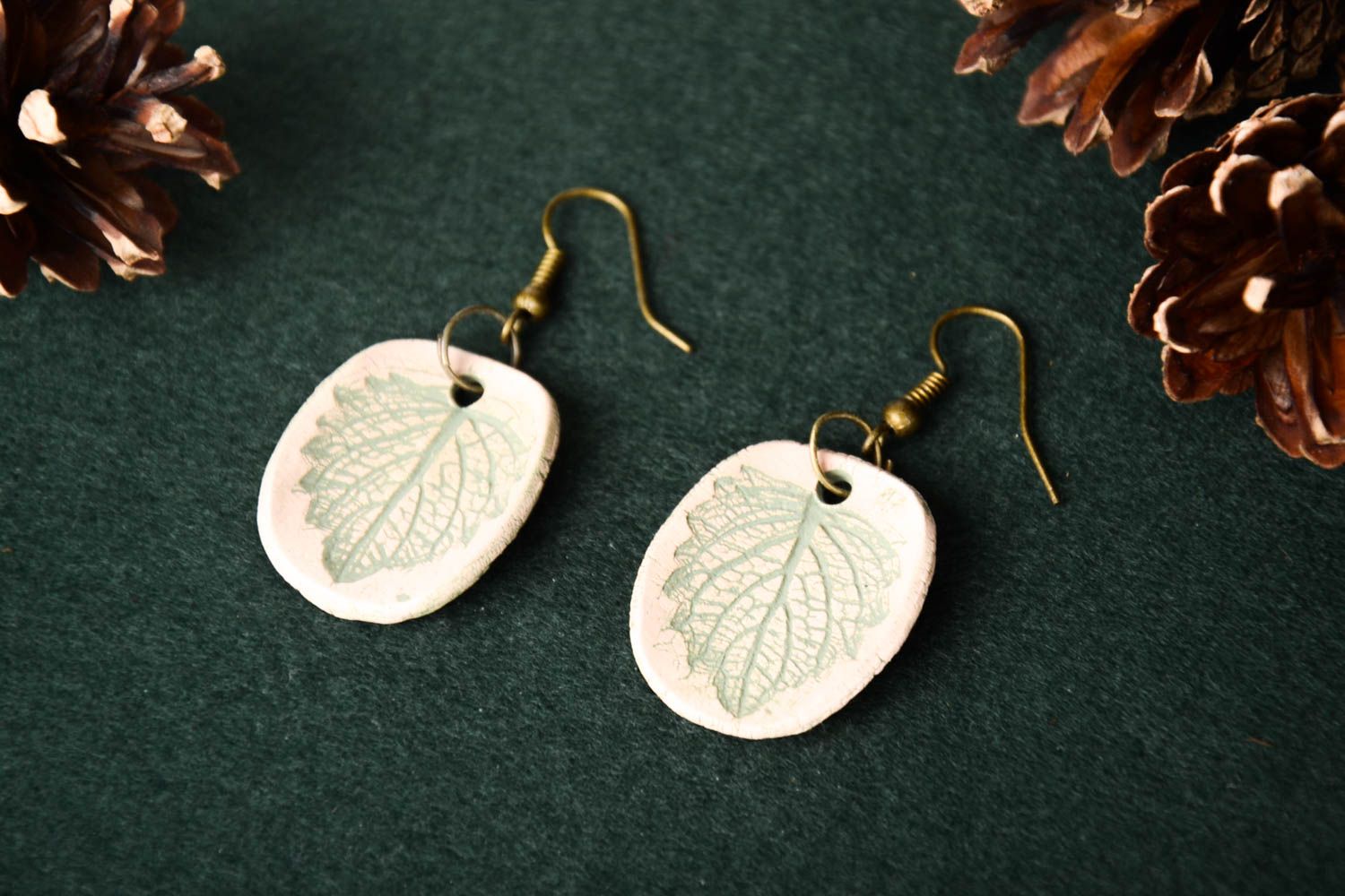 Handmade Ohrringe Juwelier Modeschmuck Geschenk für FrauenSchmuck aus Keramik  foto 1