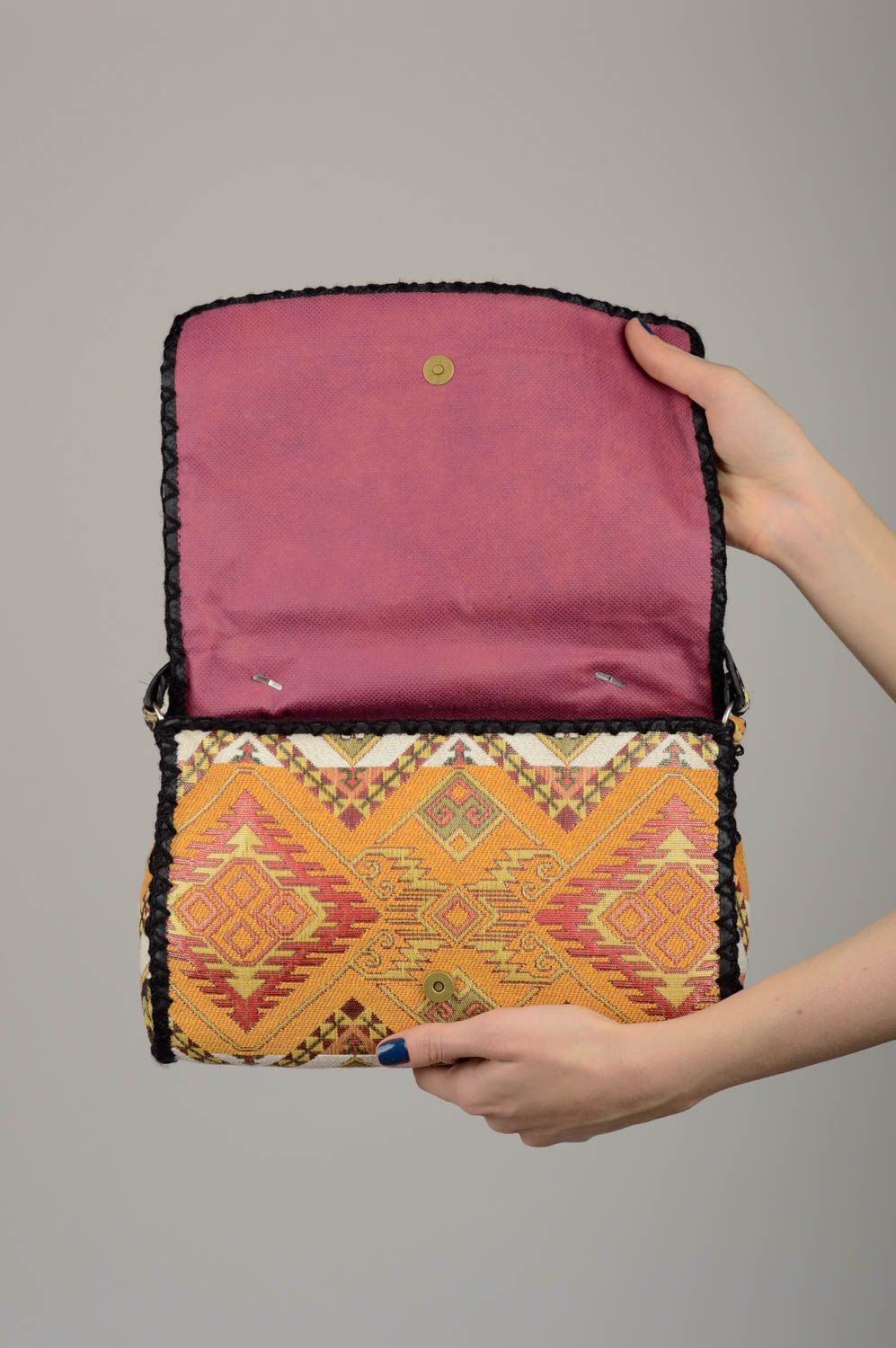 Сумка ручной работы сумка через плечо авторская текстильная сумка женская фото 4