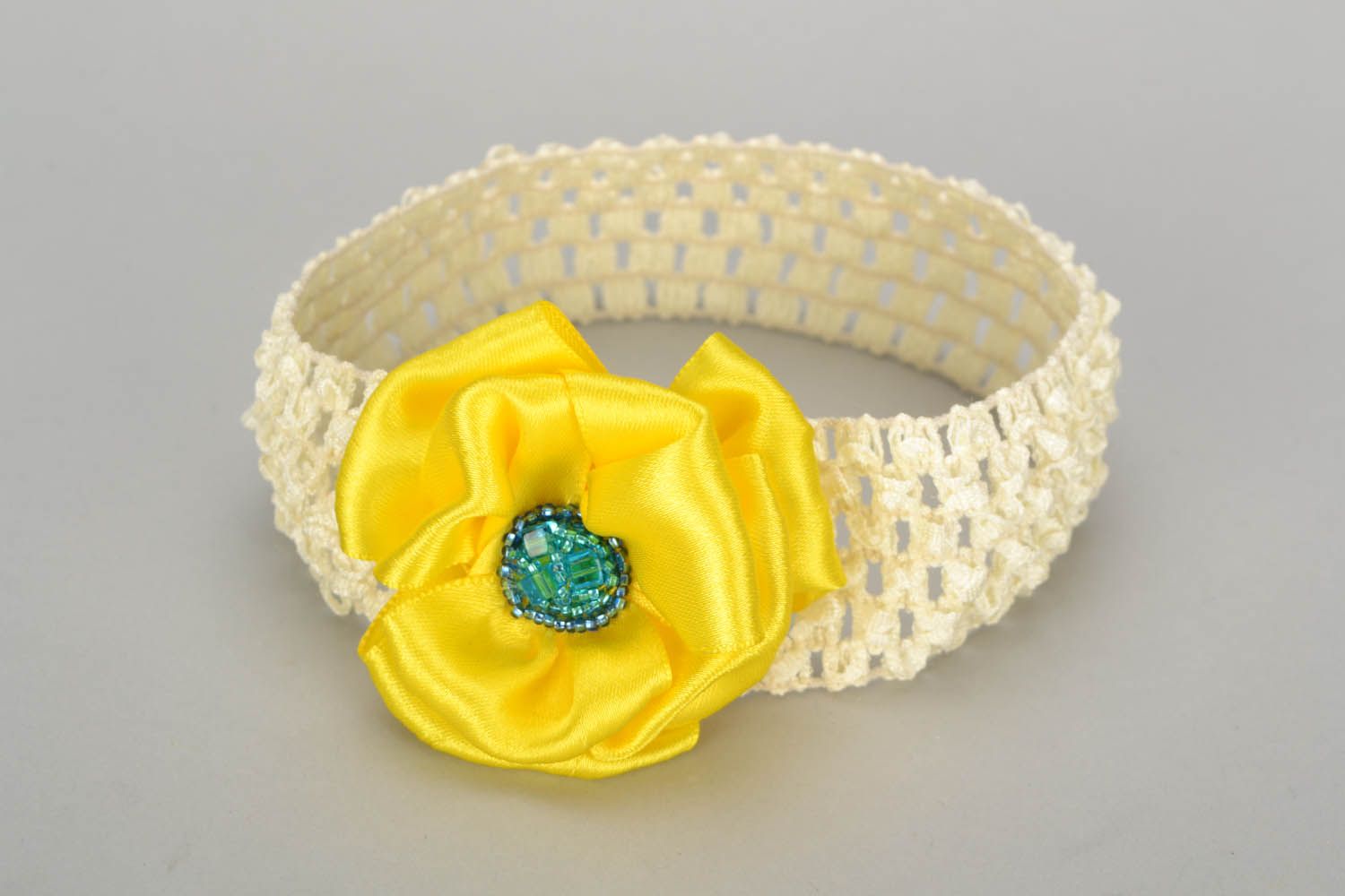 Baby hairband with flower photo 3