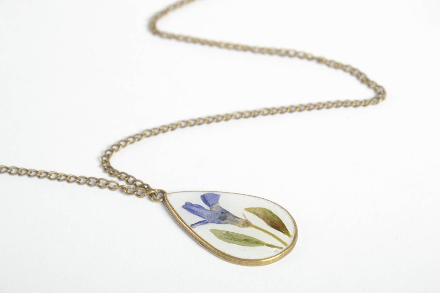 Handmade designer pendant unusual stylish pendant cute botanical jewelry photo 4