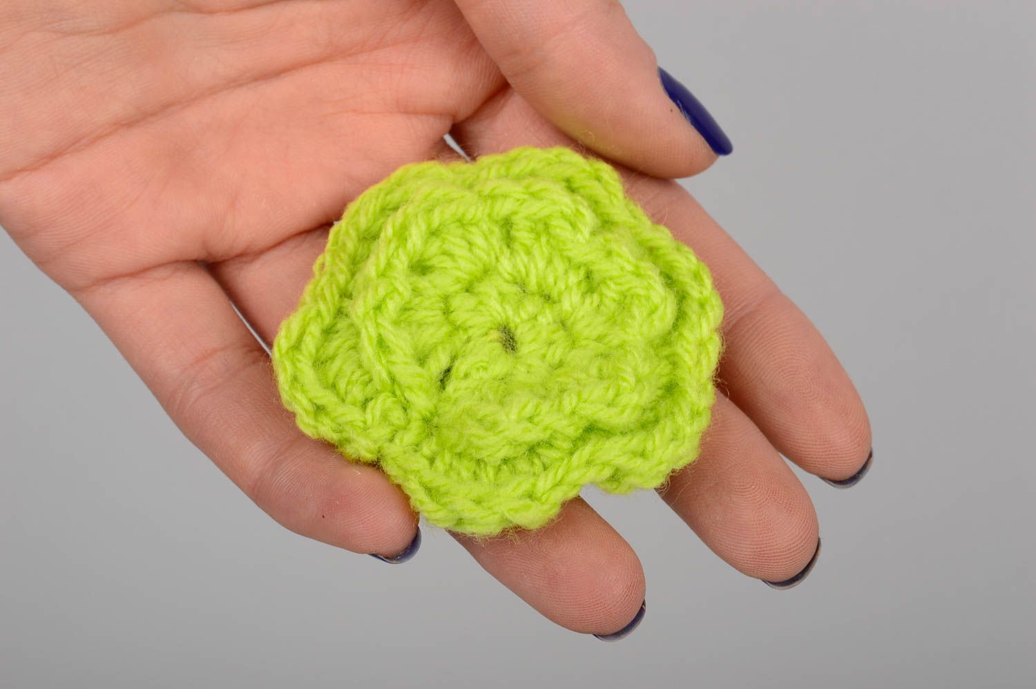 Beautiful handmade crochet flower barrette hair clip elegant hair gifts for kids photo 2