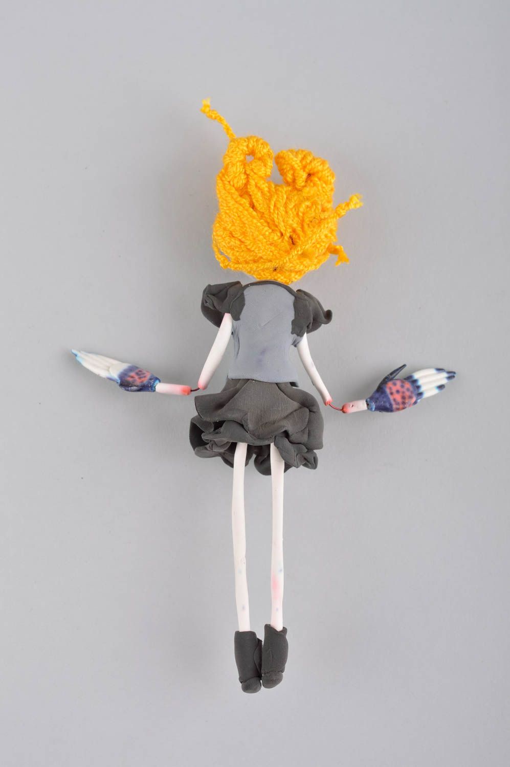 Авторская кукла игрушка ручной работы дизайнерская кукла зомби керамическая фото 2