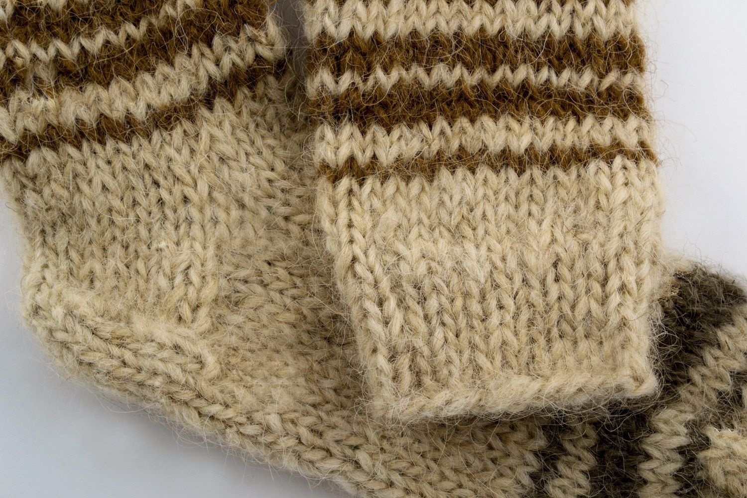 Calcetines largos de lana con rayas foto 3