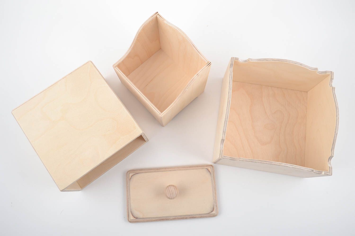 Conjunto de cajas de cocina inacabadas hechas a mano material para manualidades foto 2