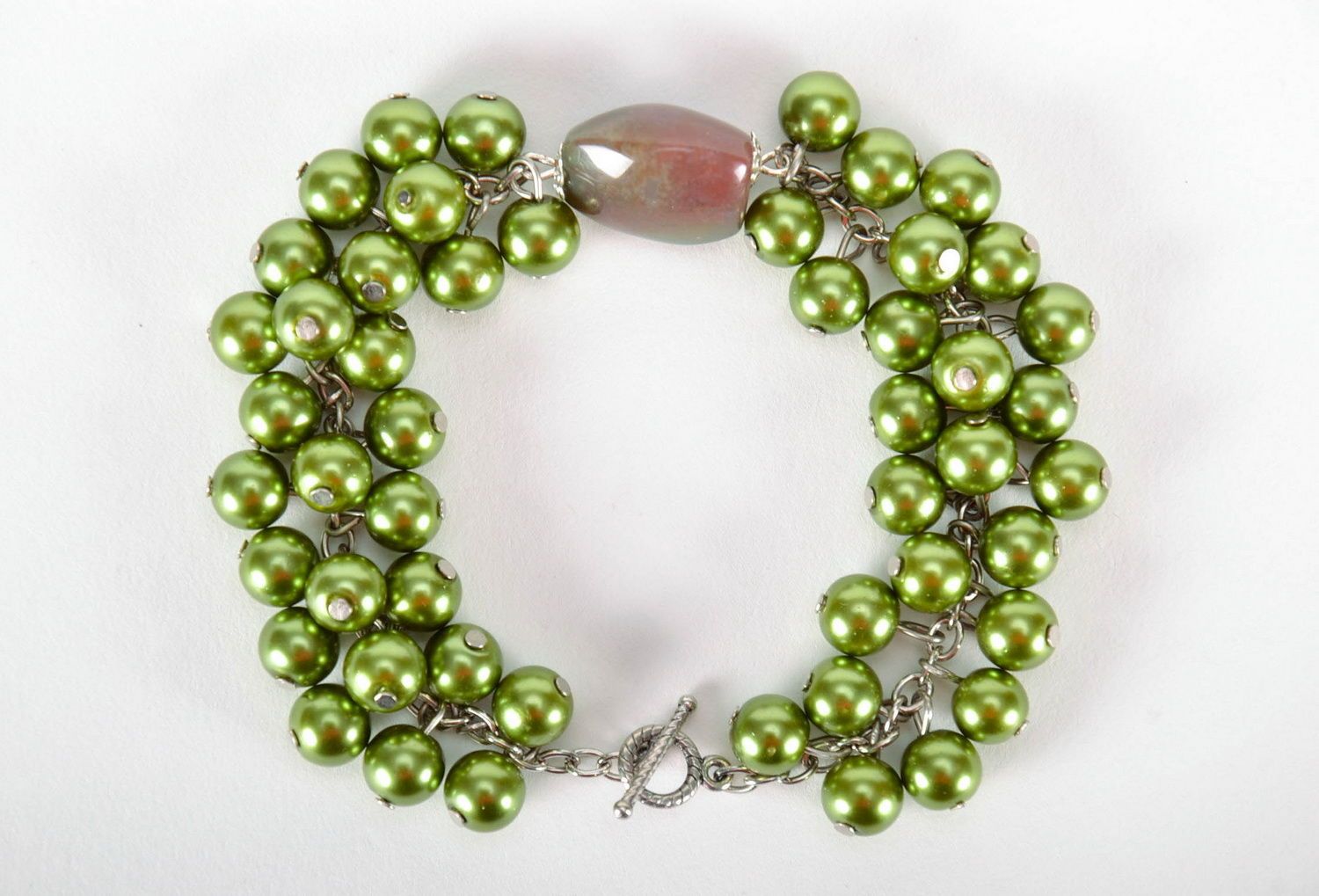 Bracelet fait main de perles en céramique photo 2