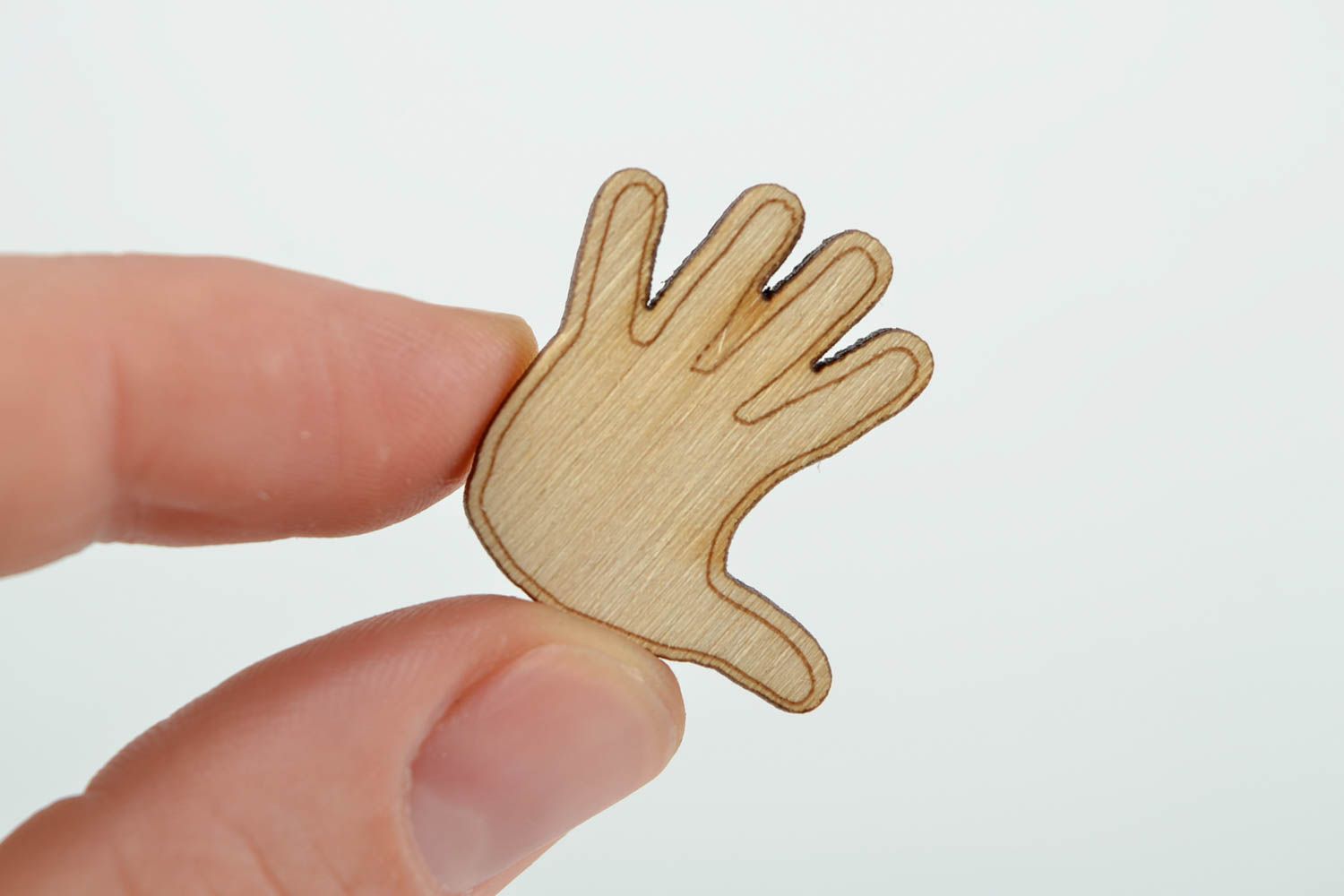 Handgemachte Holz Figur Holzrohling zum Bemalen Miniatur Figur kleine Hand foto 1