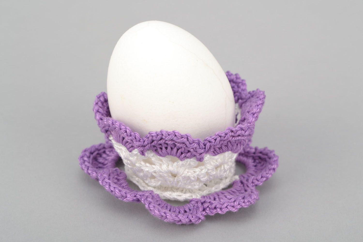 Soporte tejido para huevo de Pascua foto 5