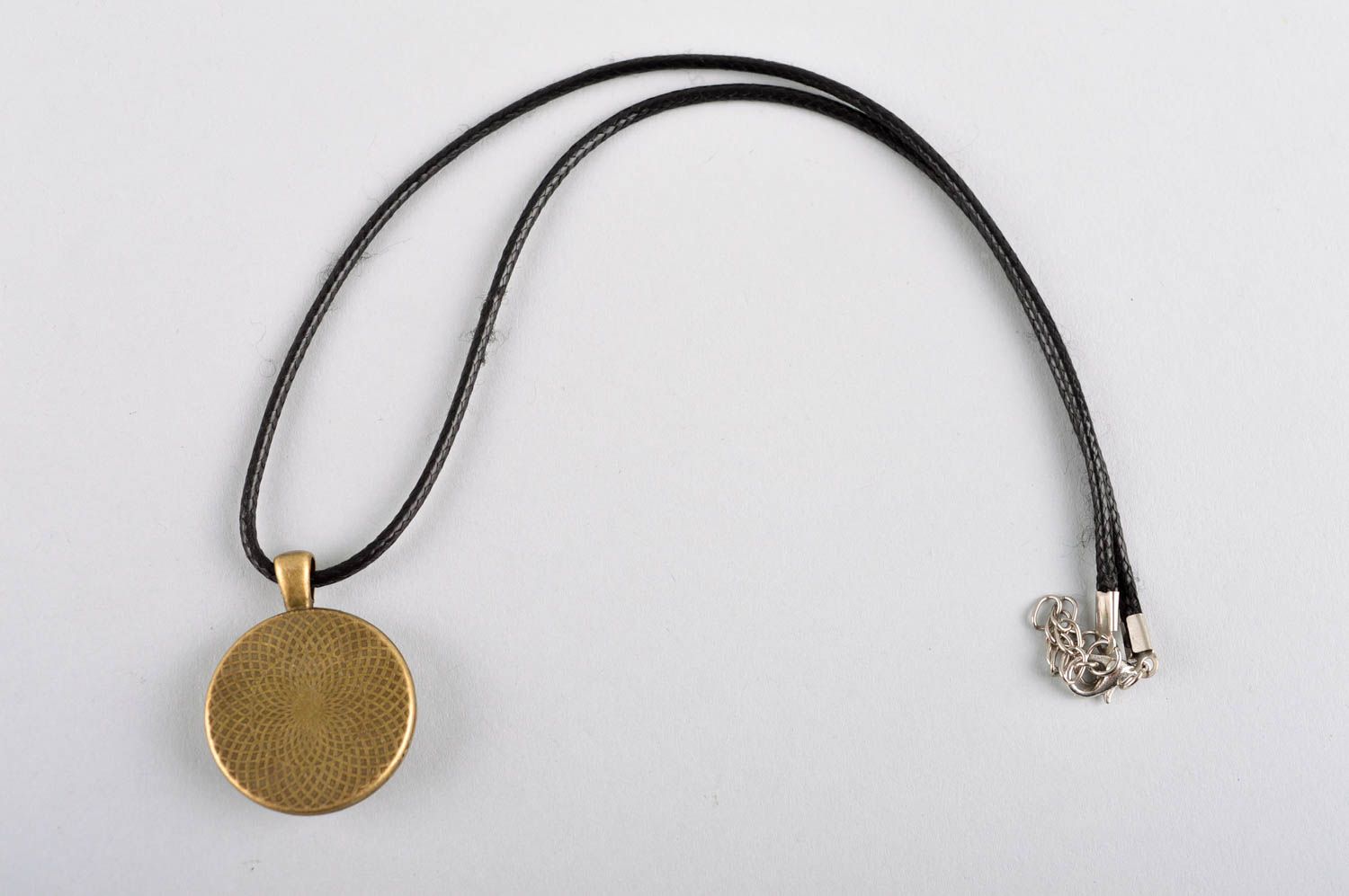 Handmade pendant on cord designer accessories for women glass pendant for women photo 4