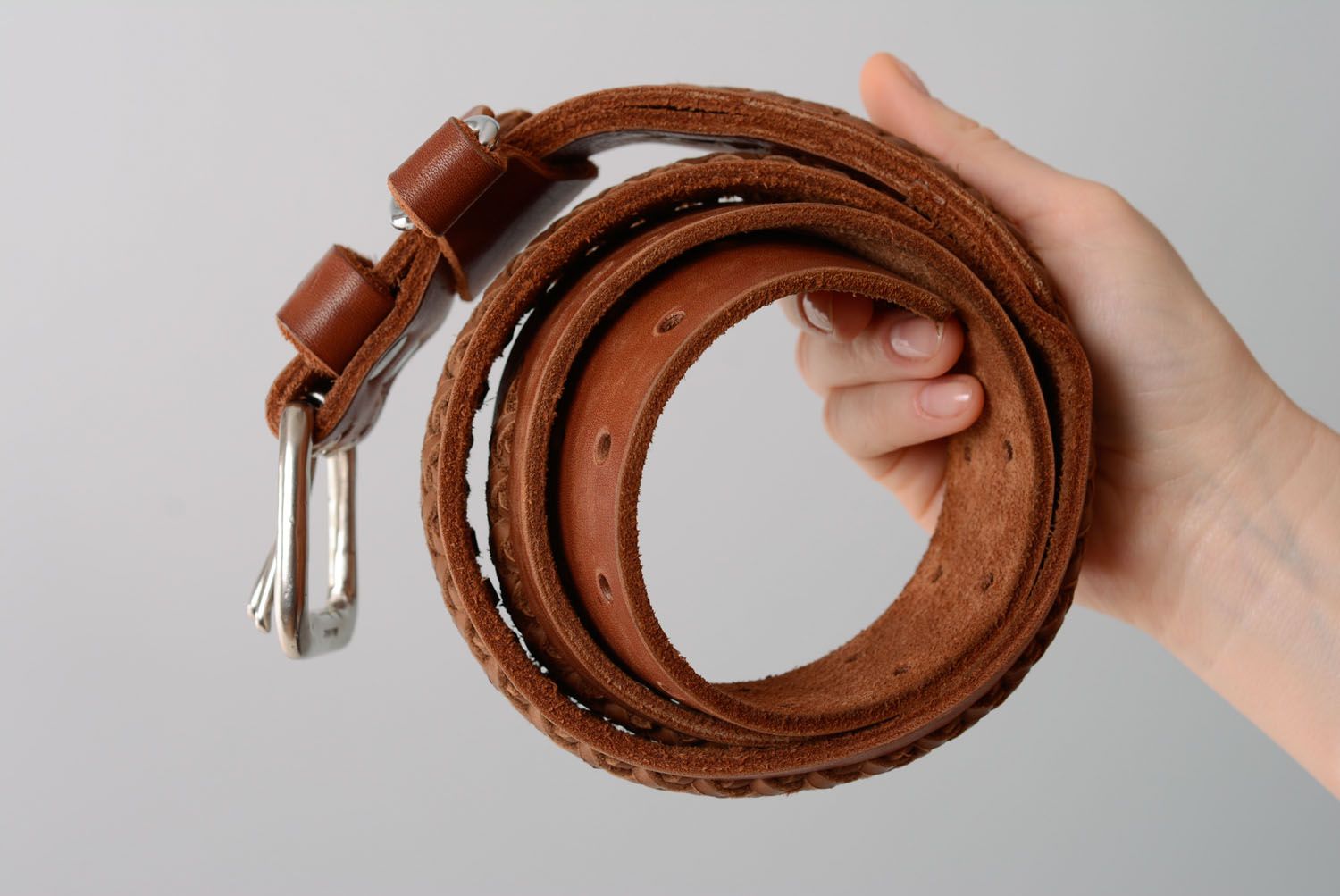 Genuine leather belt photo 4