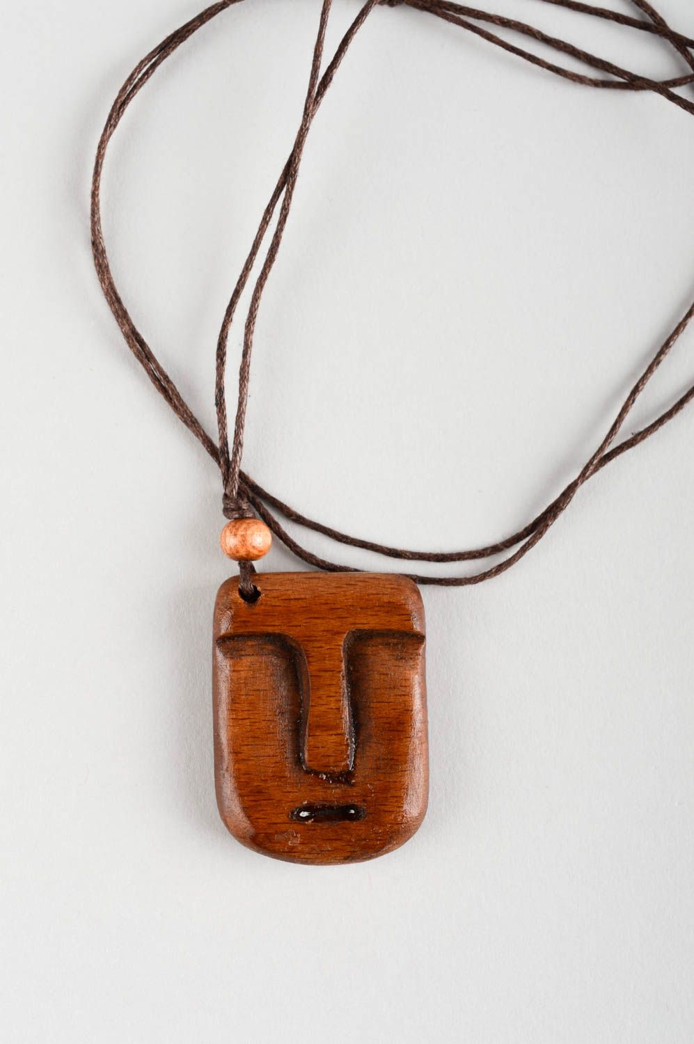 Stylish handmade wooden pendant neck pendant design fashion accessories photo 2