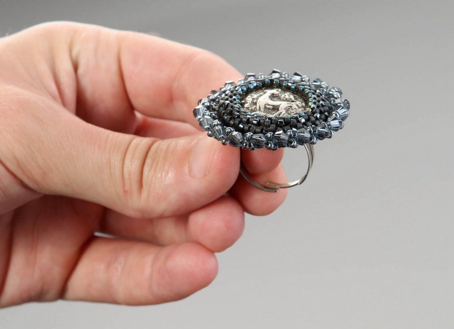 Винтажное кольцо, перстень ручной работы фото 3