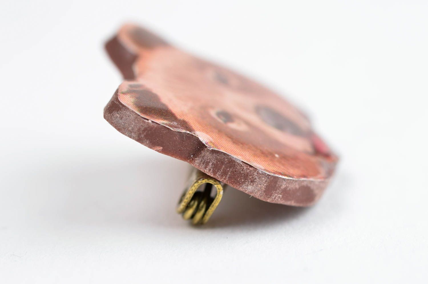 Unusual handmade plastic brooch pin cute brooch jewelry polymer clay ideas photo 2