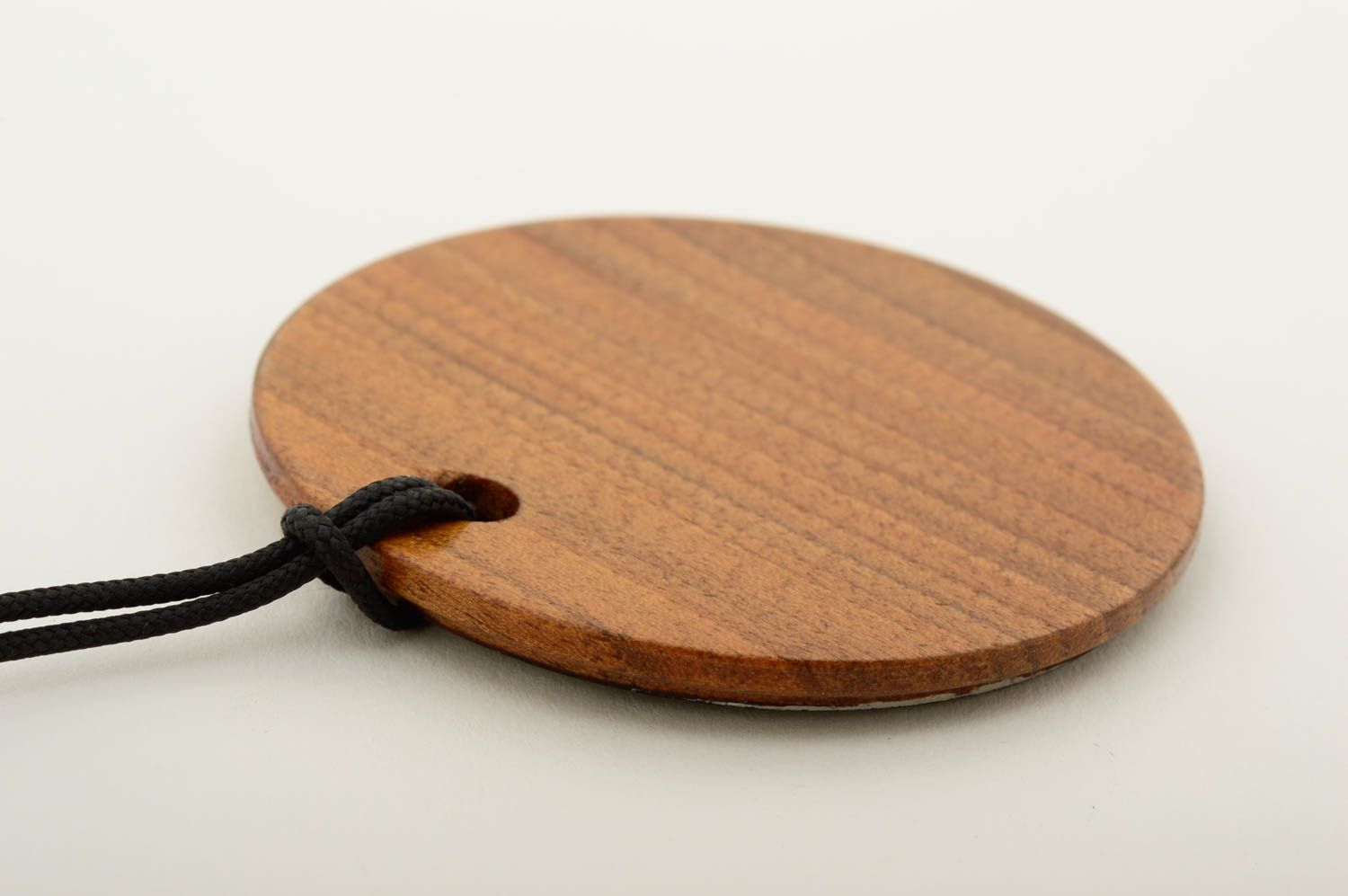 Handmade wooden round pendant designer cute pendant accessory in ethnic style photo 5