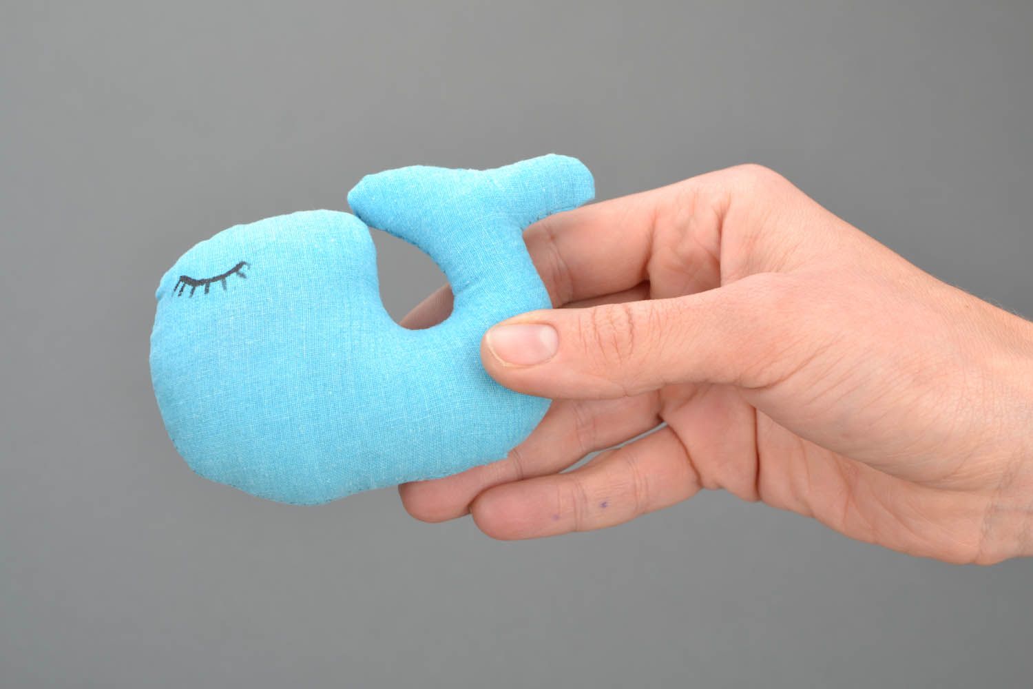 Blue soft toy Sleeping Whale photo 2