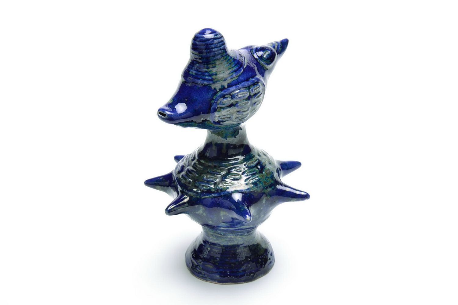 Silbato azul de cerámica foto 1