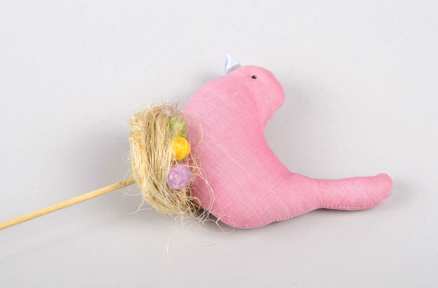 Haus Deko Garten Stecker handgemachtes Spielzeug Deko Spielzeug rosa Vogel foto 1