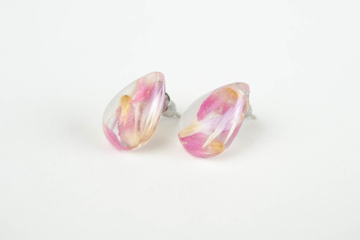 Handmade designer earrings stylish stud earrings beautiful pink earrings photo 4