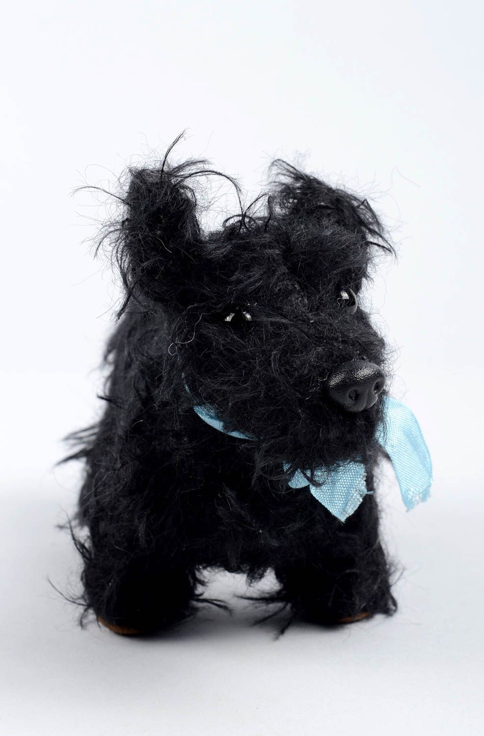 Handmade stylish dog toy unusual designer soft toy textile present for kids photo 2