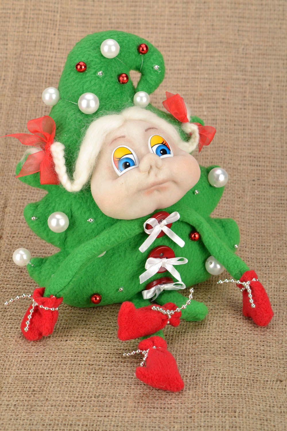 Handmade stuffed toy Christmas Tree Girl photo 1