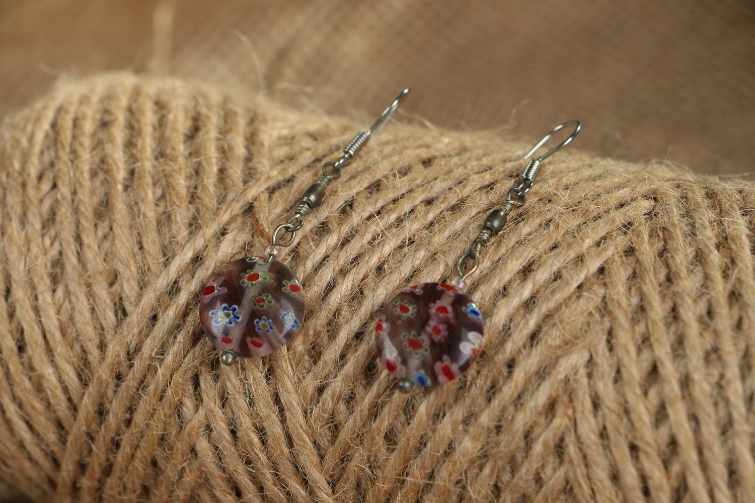 Earrings made of murano glass photo 3