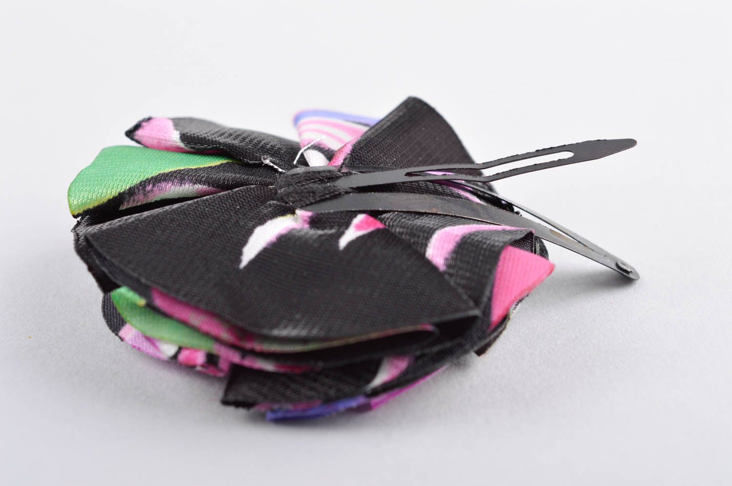Handmade flower hair clip hair accessories for girls fabric flowers gift ideas photo 5