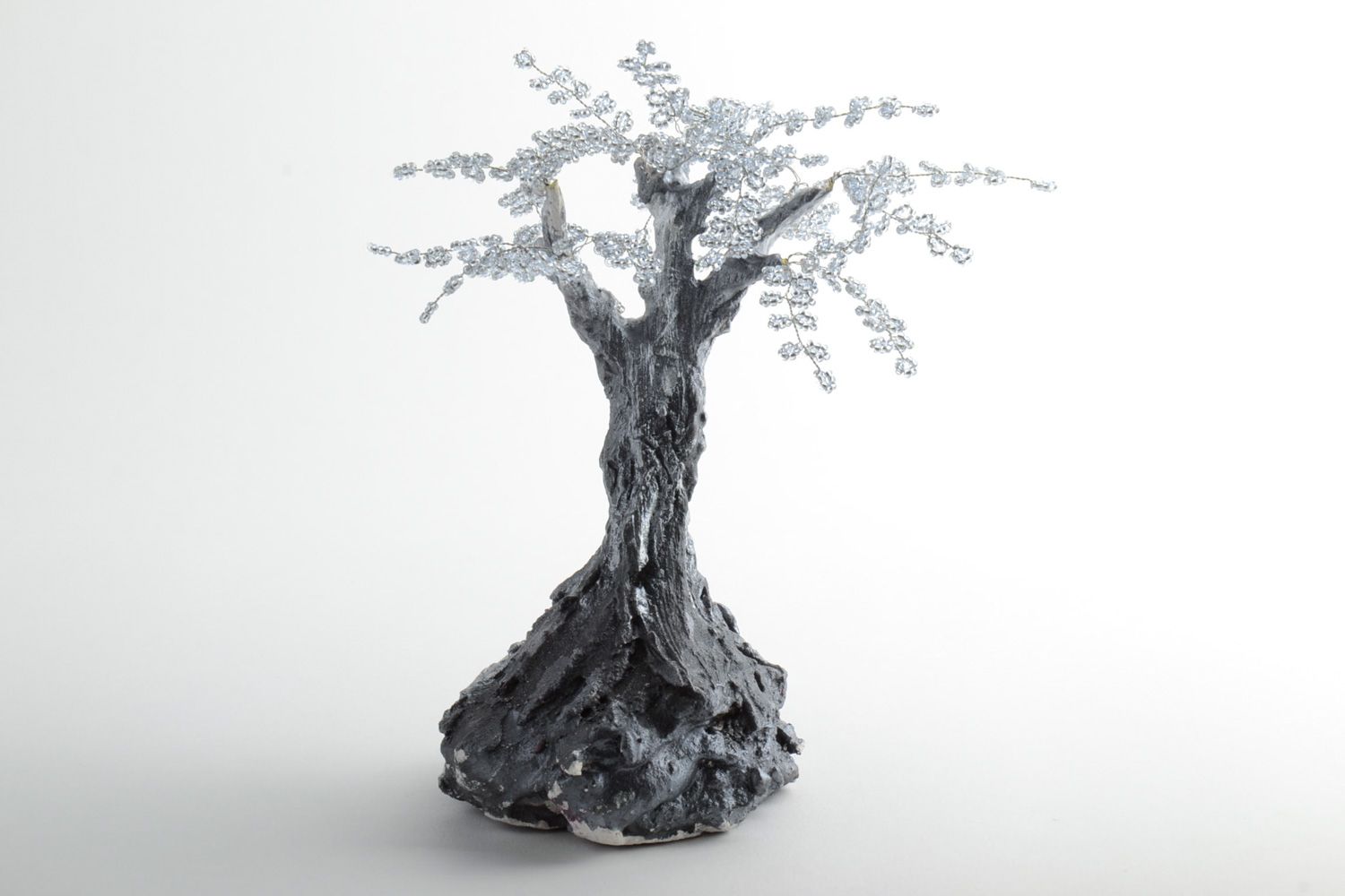 Handgemachter künstlicher lackierter Glasperlen Glücksbaum für Haus Dekoration foto 2