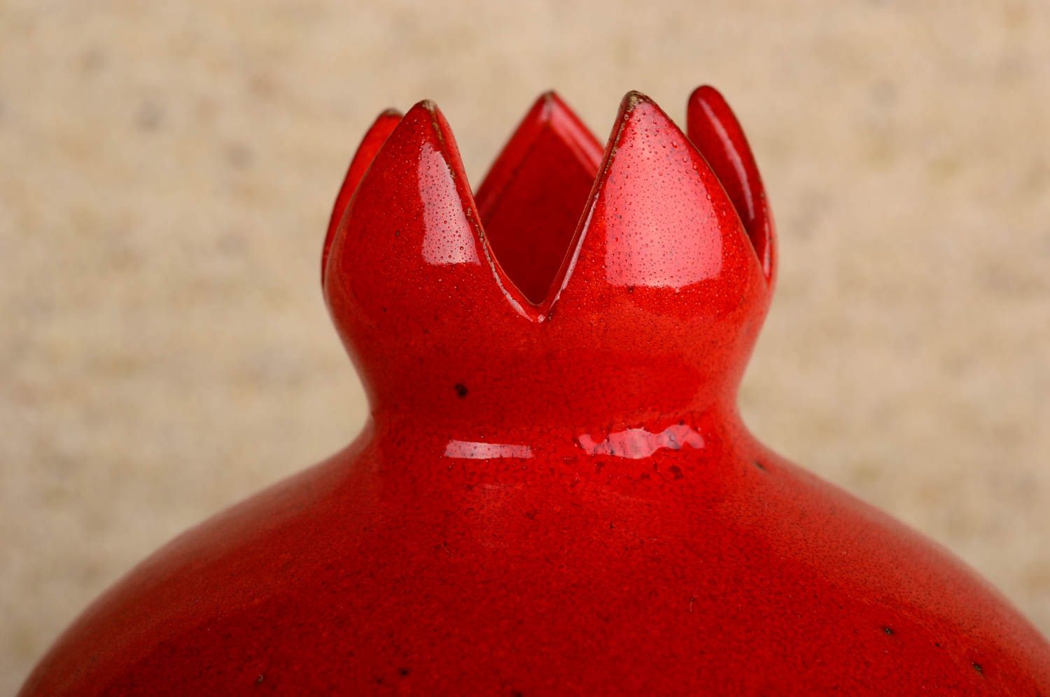 Vase argile fait main Déco maison Cadeau original grenat rouge beau pratique photo 3
